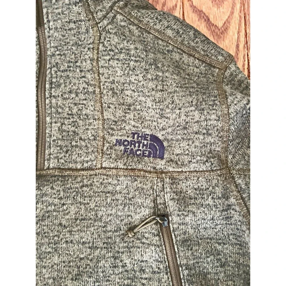 The North Face Mens M Heather Gray 1/4 Zip Fleece Pullover Mock Neck Sweatshirt